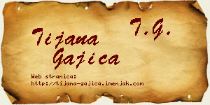 Tijana Gajica vizit kartica